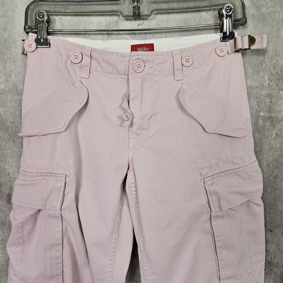 Y2K Mossimo Cargo Pants Pink 100% Cotton Jrs 3 Utility Skater Streetwear‎ 2000s - Picture 3 of 10